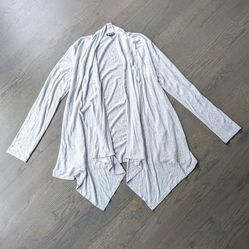 Express Women's Open Front Long Sleeve Cardigan, Grey, Medium