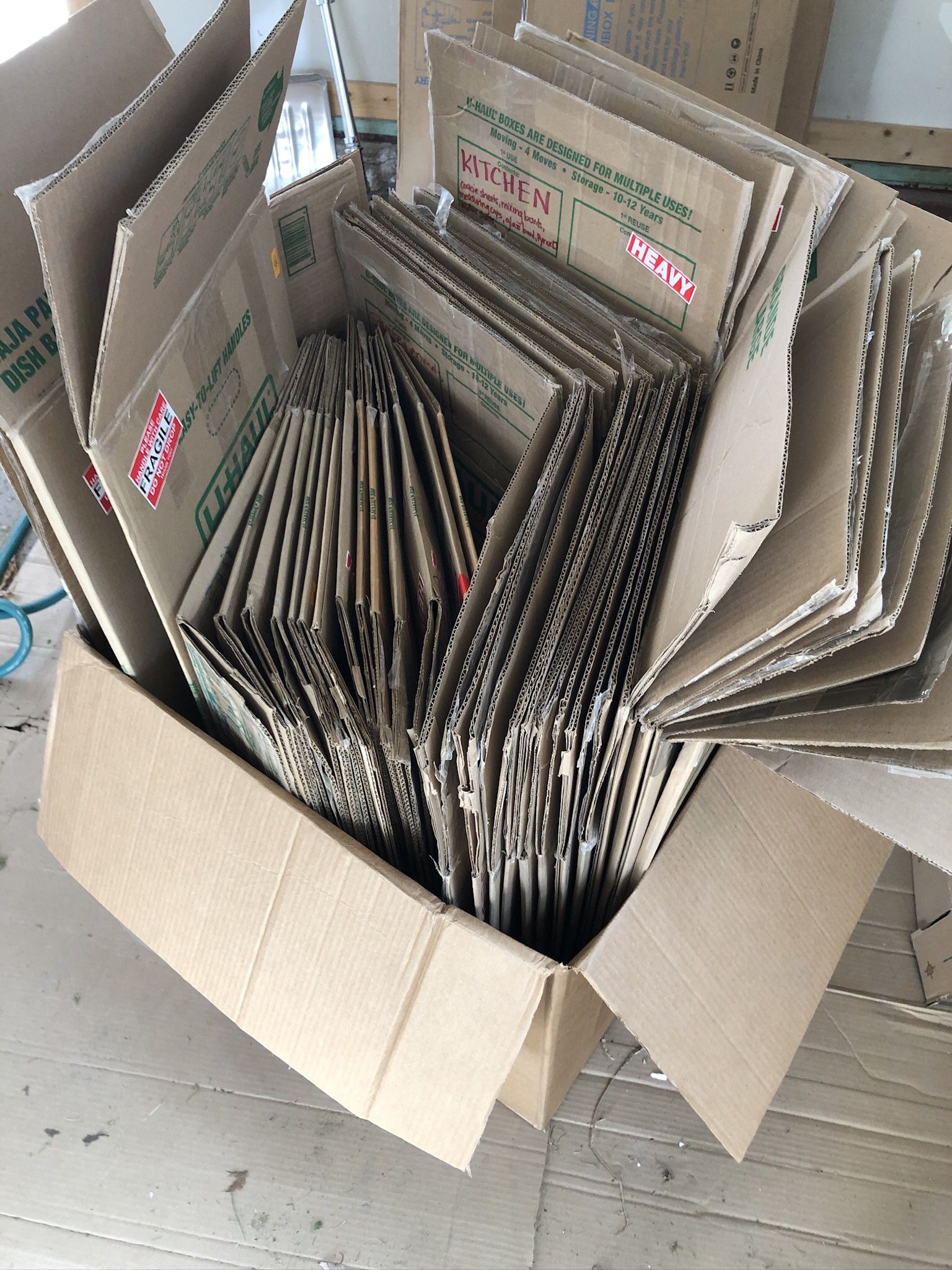 U-Haul Moving Boxes - Various Sizes