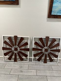 Large Rustic Metal Wall Decor – Set of 2