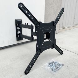 (NEW) $19 Full Motion TV Wall Mount Bracket 17-55 Inch TVs, Dual Arms Tilt Swivel Articulating Max 66Lbs 