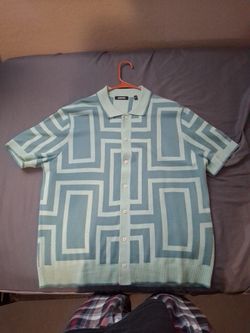 Murano Short Sleeve Knit Button-Up Shirt