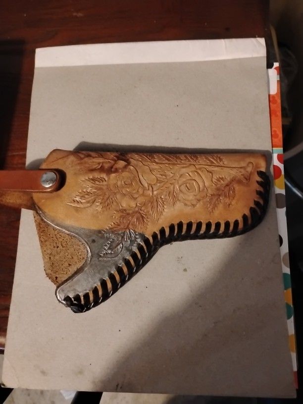 Beautiful leather gun holster