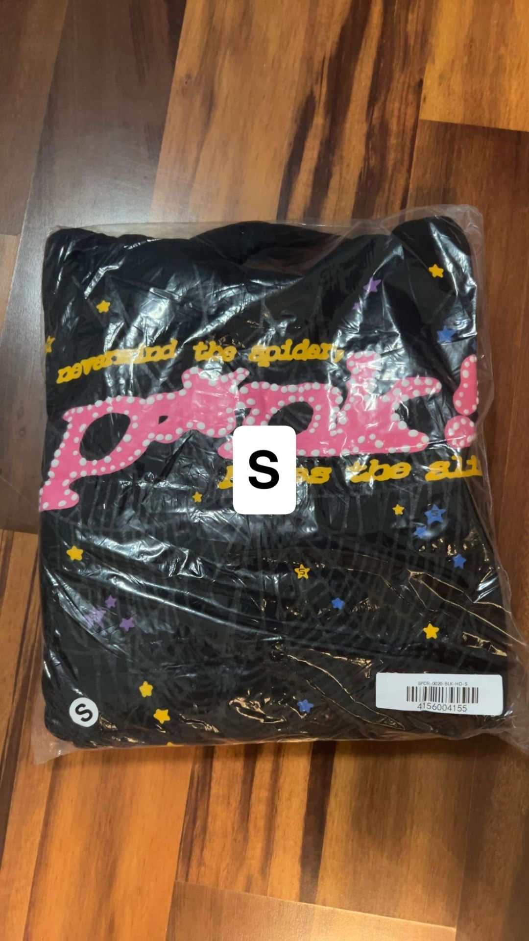 Black sp5der hoodie size S