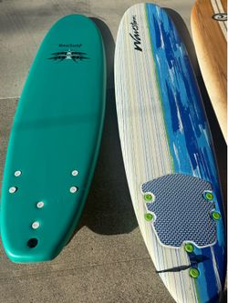 Soft top surfboards