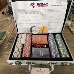 Poker Set And Table Cover - Brand New