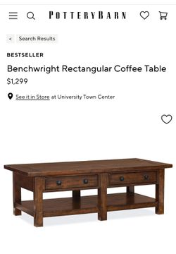 Benchwright Rectangular Coffee Table