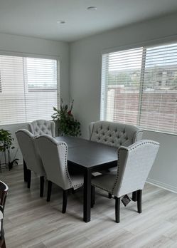 Dining Chairs (4) Plus Settee Bench  (Table Not Included)