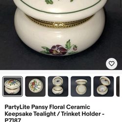 PartyLite Keepsake Tealight Holder P7187 New in Box Retired Glass Candle Holder