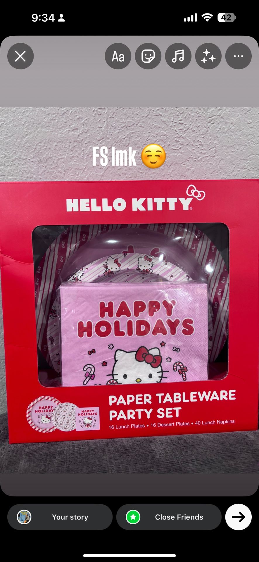 Hello Kitty Paper Tableware