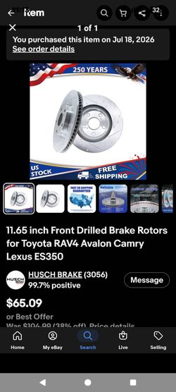 Brake rotors and pads Toyota