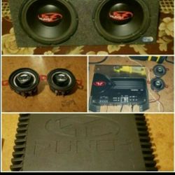 Oldschool Rockford Fosgate Set up! 12s Amplifier  mids and Highs 