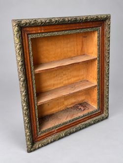 Ornate Wood and Gilt Shadow Box Display Shelf