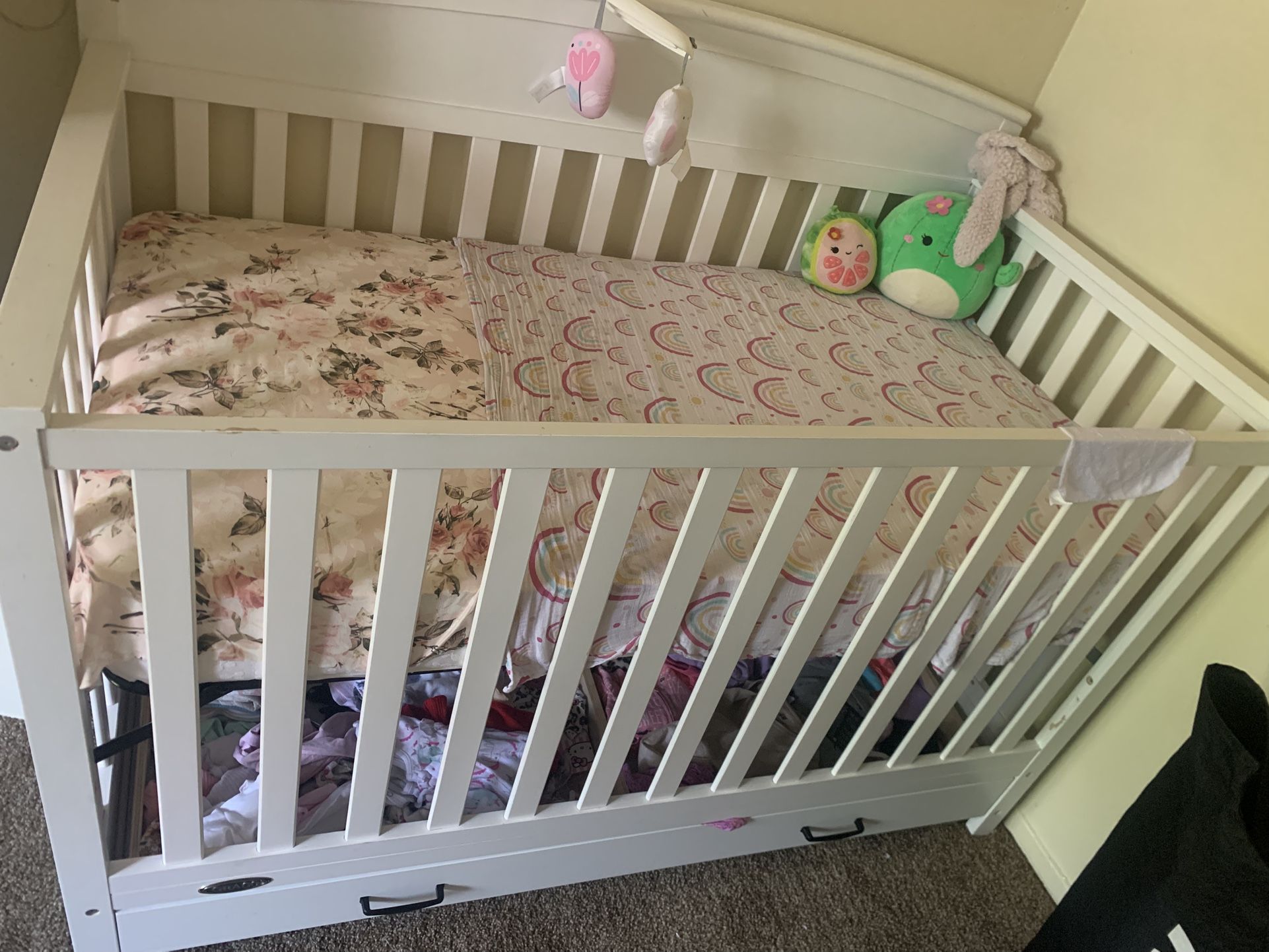 4 In 1 White Crib