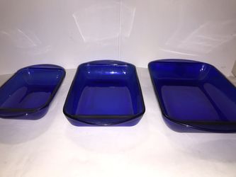 Anchor Hocking cobalt Blue casserole Dish Set -$40 OBO Thumbnail