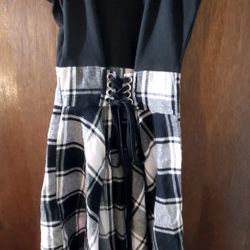 xs corset top plaid dress