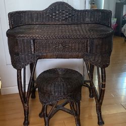 Wicker Desk