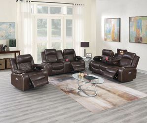 Power Recliner Sofa & Loveseat Set (Power Recliner Chair - Sold Separately)