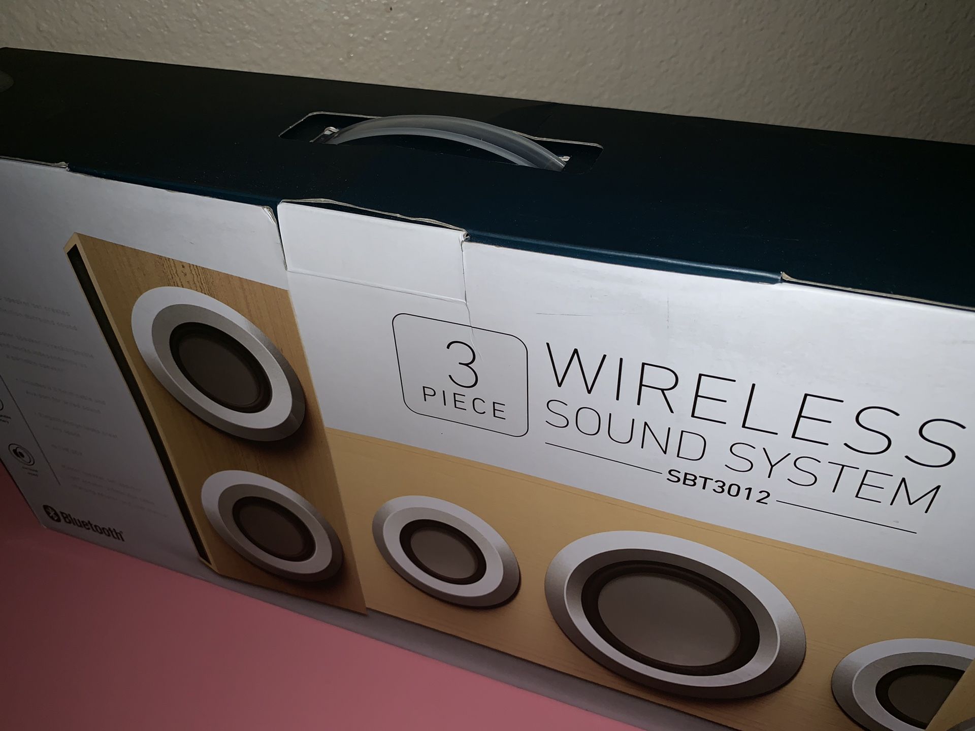 Sharper image 3 piece wireless sound system hot sale