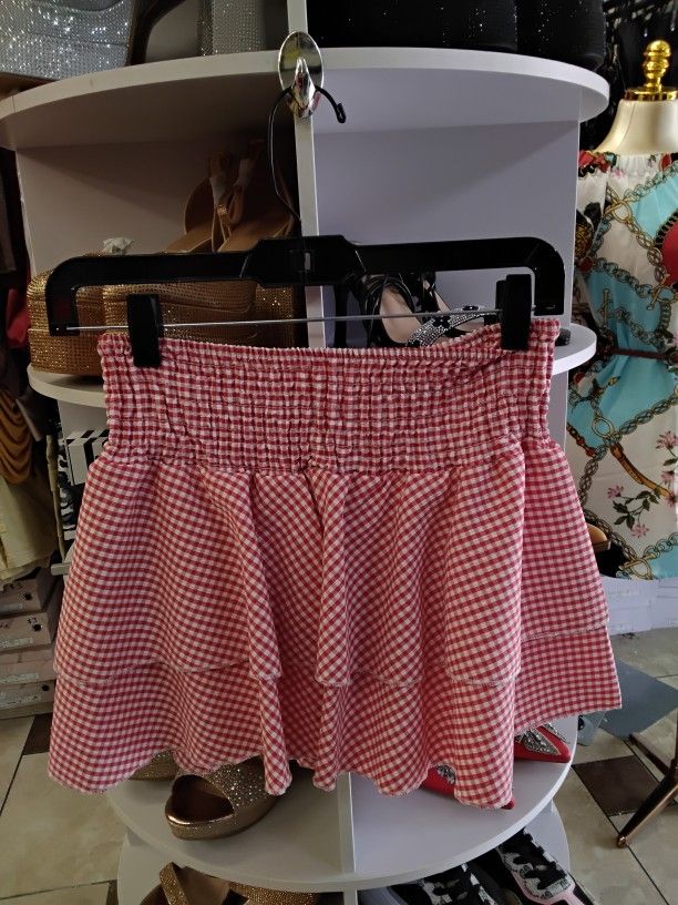 Red & White Skirt