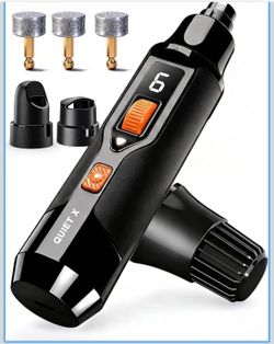 Quiet X 20dB Whisper-Quiet Dog Nail Grinder, No Vibration, 16000 RPM Constant Power Dog Nail Trimmer, Dual LED Lights, 7-Speed, Soothing Low Frequency