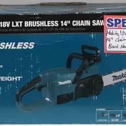 Makita 18V LXT Brushless 14” Chainsaw Kit Brand New 