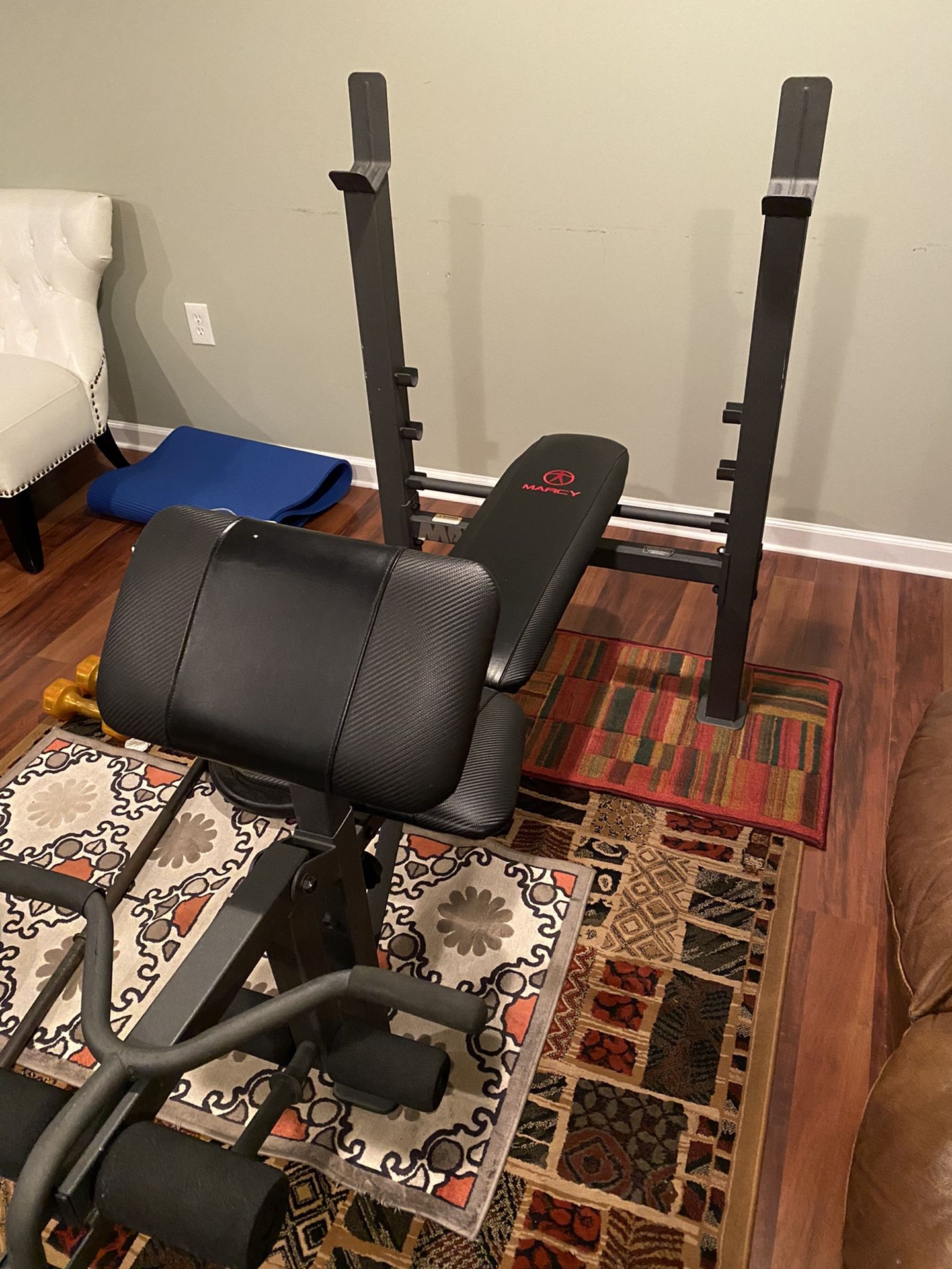 Bench and weights