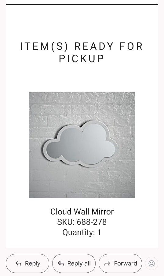 Crate and Barrel Cloud Wall Mirror