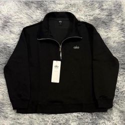 alo Black Quarter zip