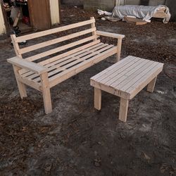 Patio Bench & Table set 