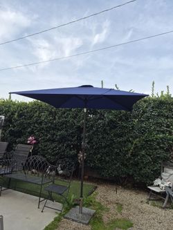 6.5" FT Square Market Umbrella Patio Color: Navy Base Not Included 