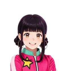 Kids Anime Style Wig With Earrings