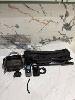 Pocket Radar with full setup (Stand, holder for radar, charging cord, and storage bags