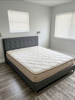 King Size Bed Frame with mattress