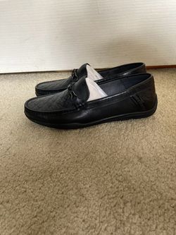 Teenmix Men's Black Leather Loafers US 8 NEW Slip-On Dress Casual Shoes 255