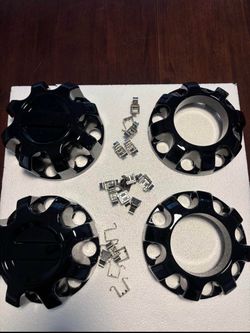 Set of 4 18" 8 Spoke Snap-On Wheel Skins for Ford F-250 XL 2020 - Gloss Black