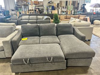 Sleeper sofa from Costco in grey