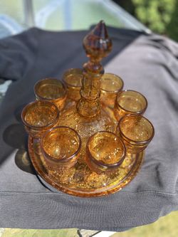 Vintage Decanter And Glass Set