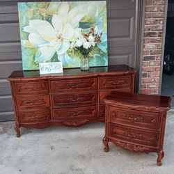 French Provincial Dresser And Nightstand By Bassett 