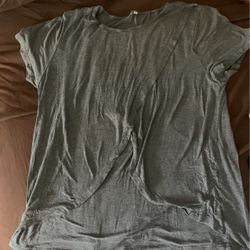 Gray Heathered Crew Neck T-Shirt