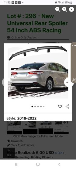 - New Universal Rear Spoiler 54 Inch ABS Racing