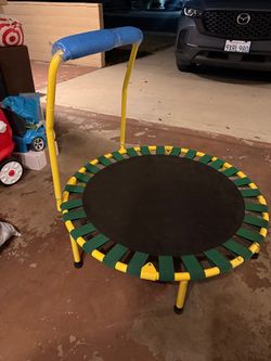 Mini Kids Trampoline with Handle Bar