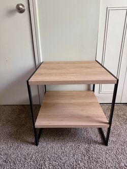 2-Tier Side Table with Metal Frame