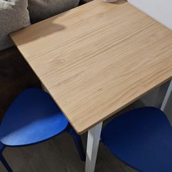 Ikea Small Wooden Table With Stools 