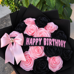 Halloween Themed Birthday Bouquet Made with Ribbons