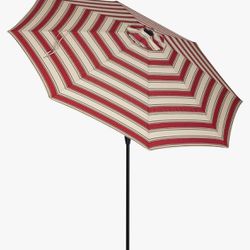 Tempera STRIPED Patio Umbrella Red/White