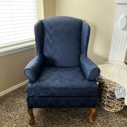 Beautiful Blue Wingback Chair