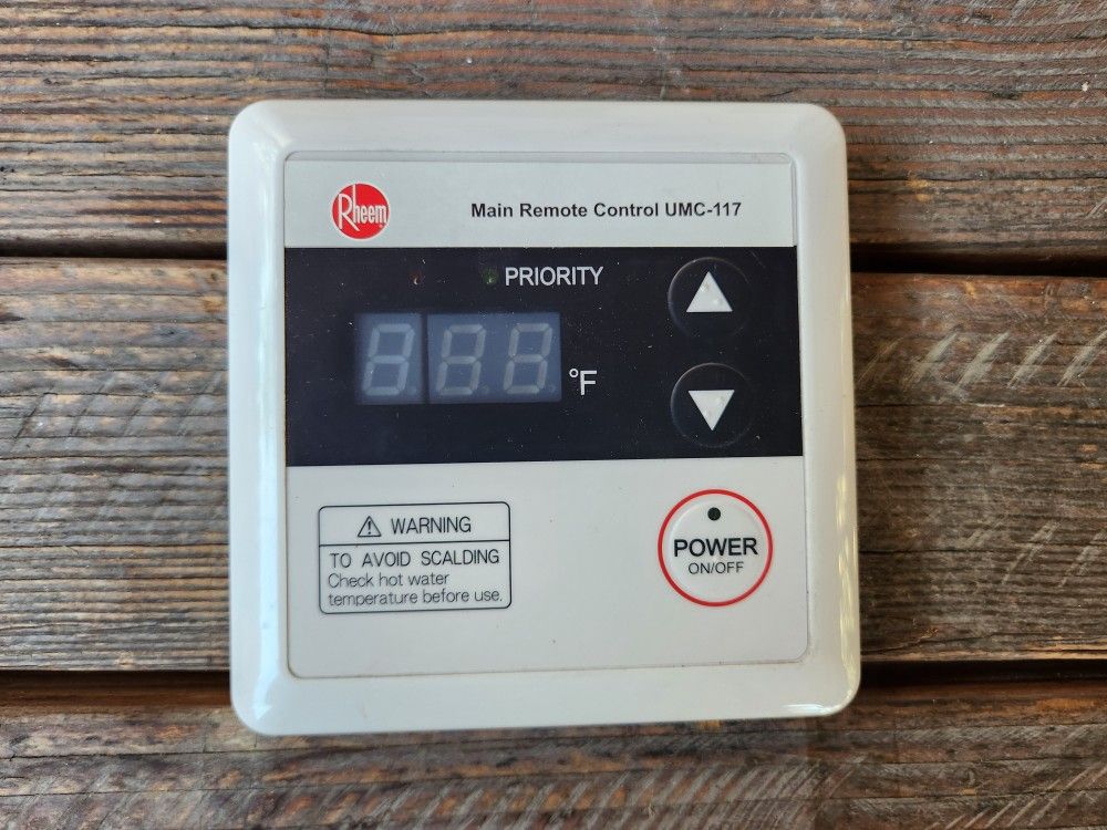 RHEEM Residental Wired Main Remote Control For Tankless Gas Water Heater UMC-117-2  Units