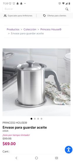 Recipiente para guardar el aceite nuevo