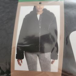 Bearpaw Womans Black Faux Fur Shearling Jacket Size XL