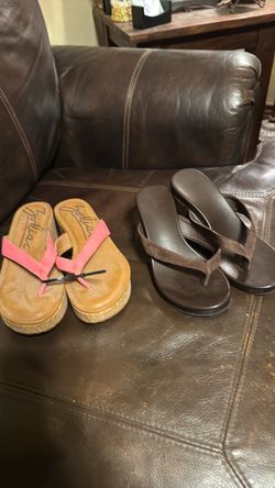 Two Pairs of Women's Wedge Sandals